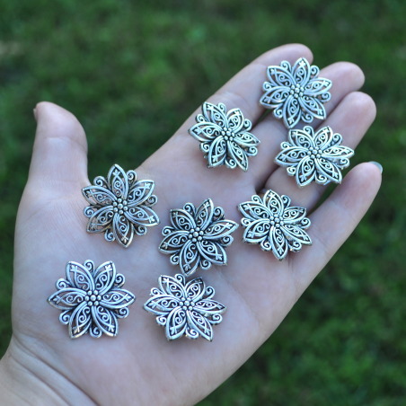 Barrette cheveux "Edelweiss" - argent