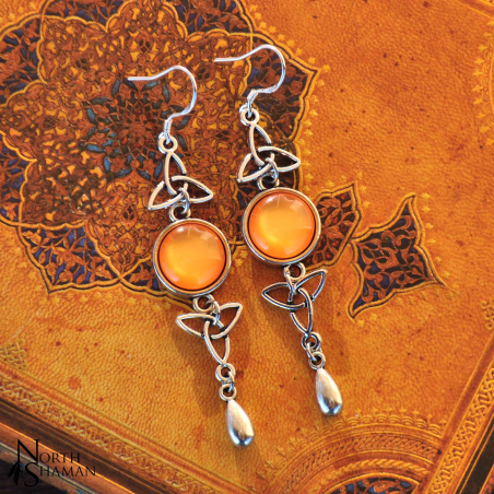 Boucles d'oreilles "Delyth" - Orange