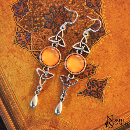 Boucles d'oreilles "Delyth" - Orange