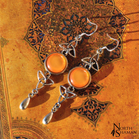 Boucles d'oreilles "Delyth" - Orange