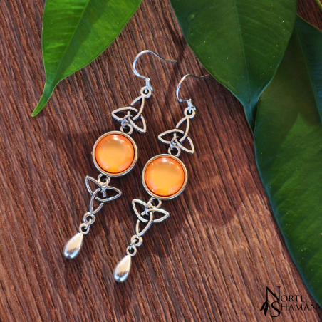 Boucles d'oreilles "Delyth" - Orange