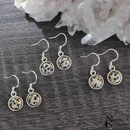 Boucles d'oreilles "Fairy Stone" - Jaspe Dalmatien