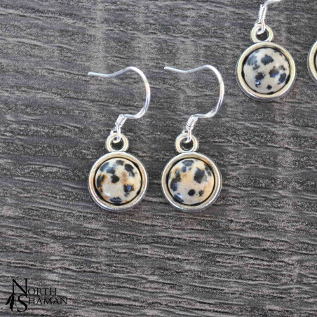 Boucles d'oreilles "Fairy Stone" - Jaspe Dalmatien