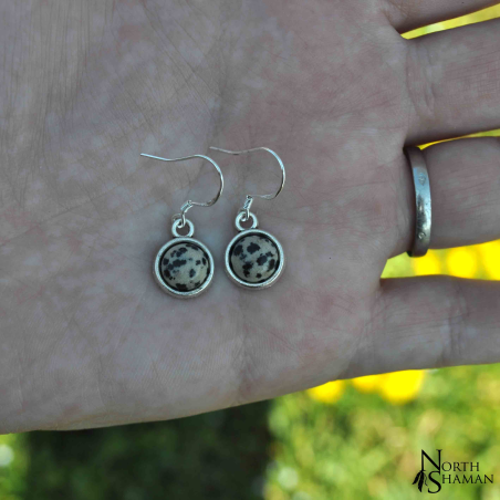 Boucles d'oreilles "Fairy Stone" - Jaspe Dalmatien