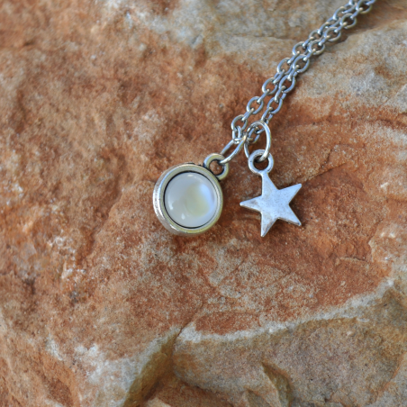 Necklace "Little Cosmos" -  White