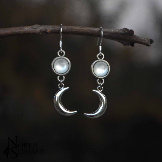 Boucles d'oreilles "Luna" - Blanc