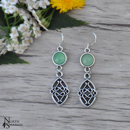 Boucles d'oreilles "Elven Water" - Aventurine