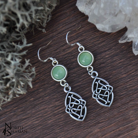 Boucles d'oreilles "Elven Water" - Aventurine