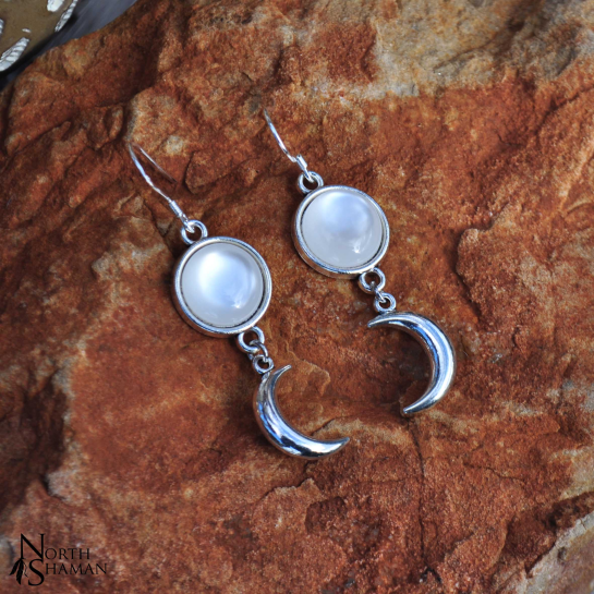 Earrings "Moon Rising" - White