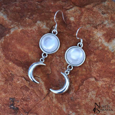 Earrings "Moon Rising" - White