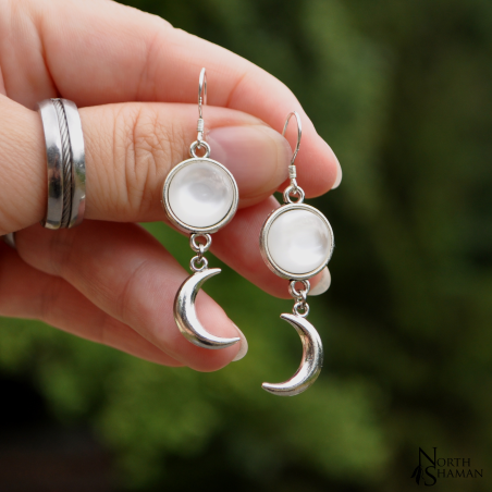 Earrings "Moon Rising" - White