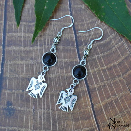 Earrings "Chayton" - Black Onyx Agate