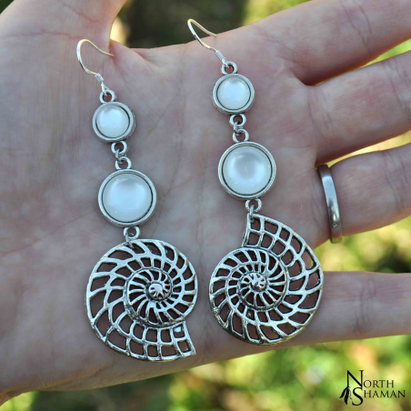 Boucles d'oreilles "Triopsys" - Blanc