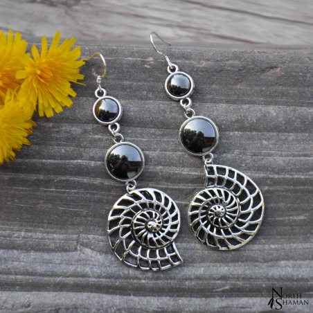 Earrings "Triopsys" - Hematite