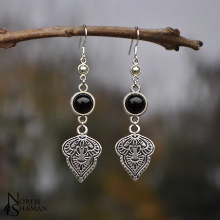 Boucles d'oreilles "Panchali" - Onyx