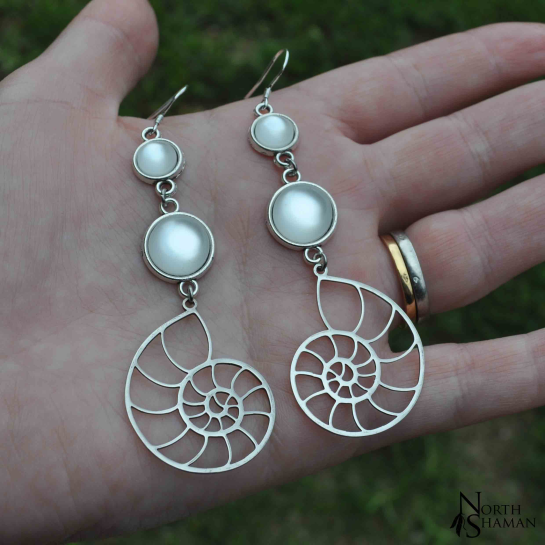 Earrings "Nemorha" - White