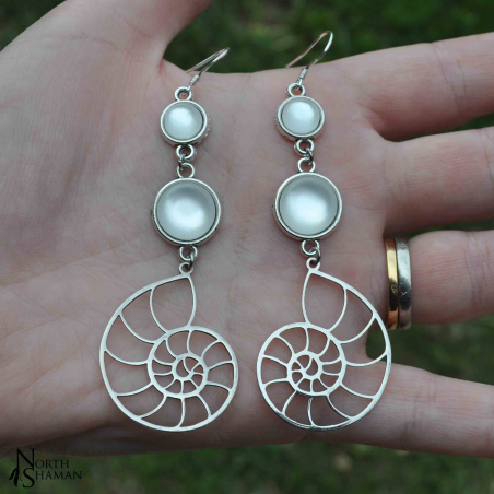 Boucles d'oreilles "Nemorha" - Blanc