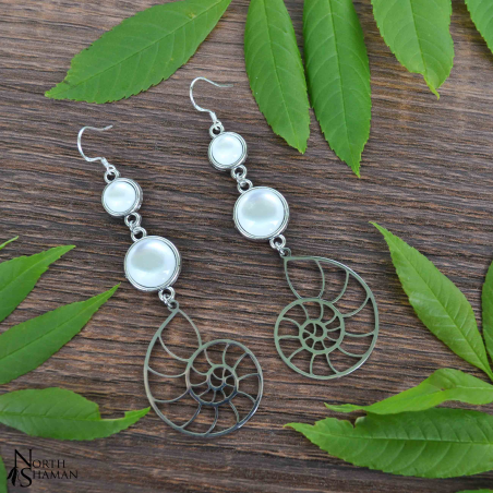 Boucles d'oreilles "Nemorha" - Blanc