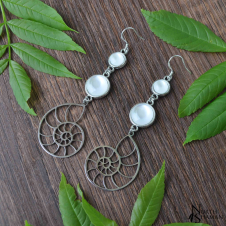 Boucles d'oreilles "Nemorha" - Blanc