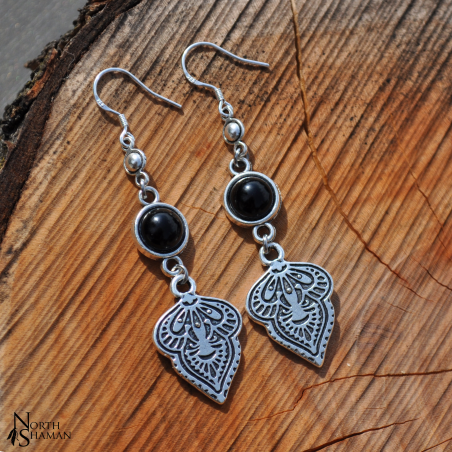 Boucles d'oreilles "Panchali" - Onyx