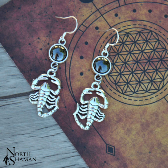 Boucles d'oreilles "Scorpion Spirit" - Hématite