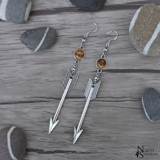 Earrings "Yelena" - Picture Jasper