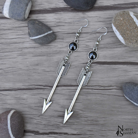 Earrings "Yelena" - Hematite