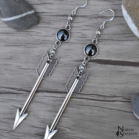 Boucles d'oreilles "Yelena" - Hématite