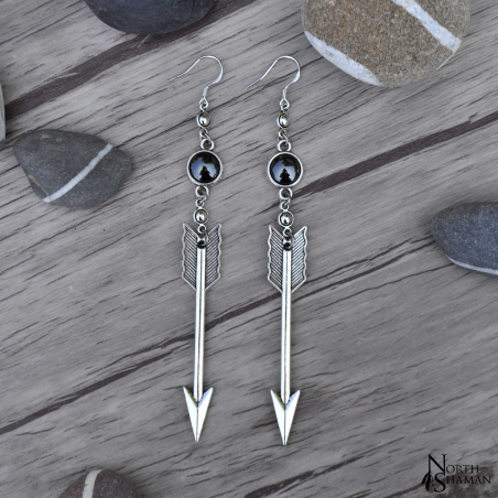 Boucles d'oreilles "Yelena" - Hématite