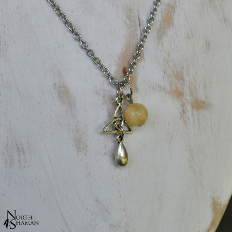 Necklace "Henora" - Yellow Jade