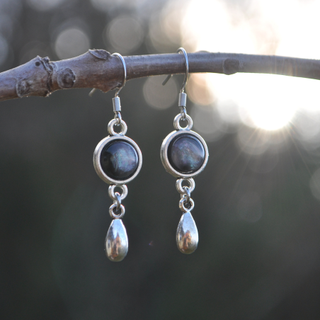 Boucles d'oreilles "Inna" - Gris