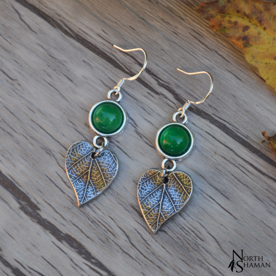 Boucles d'oreilles "Harkiel" - Agate verte