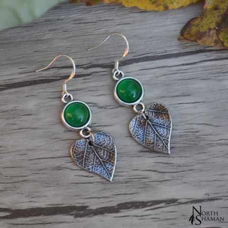 Boucles d'oreilles "Harkiel" - Agate verte