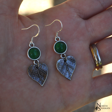 Boucles d'oreilles "Harkiel" - Agate verte