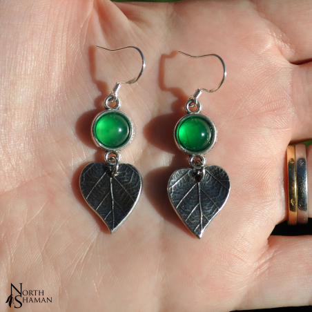 Boucles d'oreilles "Harkiel" - Agate verte