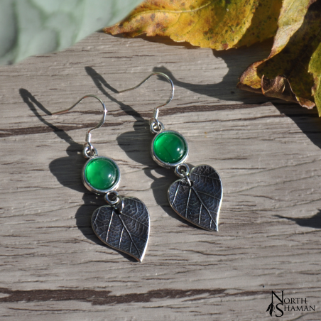 Boucles d'oreilles "Harkiel" - Agate verte