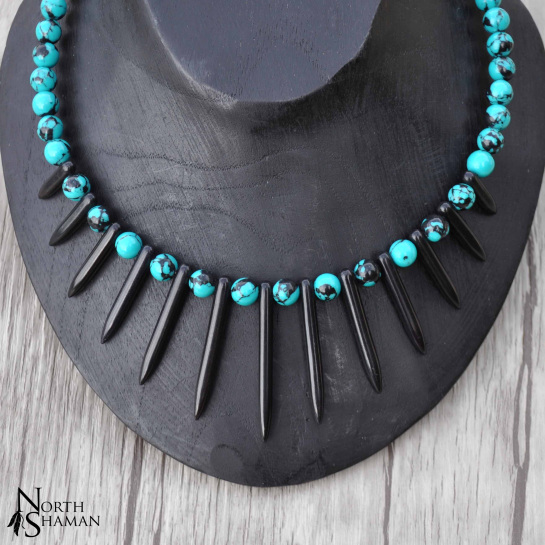 Collier "Assama" - Howlite bleue
