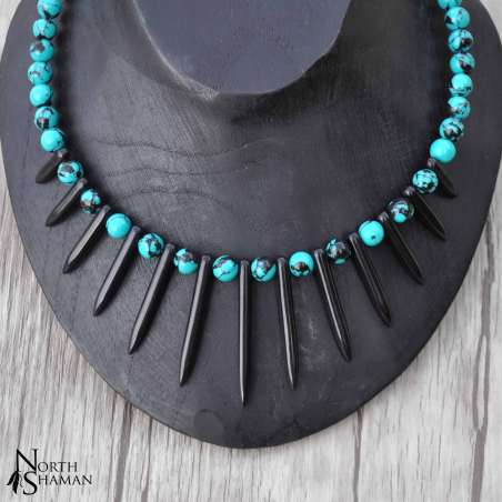 Collier "Assama" - Howlite bleue