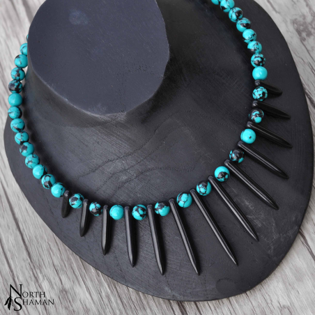 Collier "Assama" - Howlite bleue