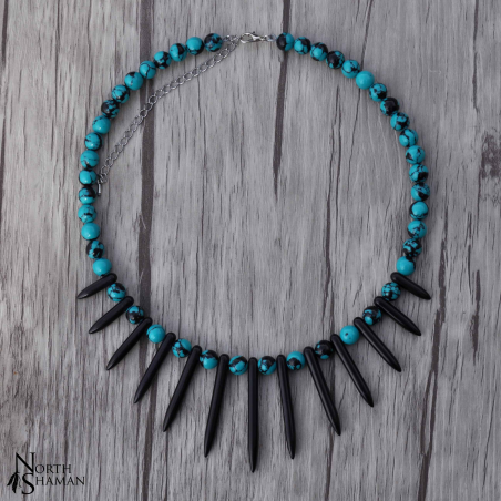 Collier "Assama" - Howlite bleue