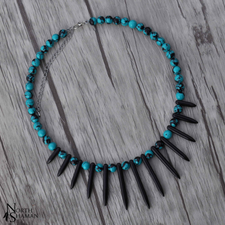 Necklace "Assama" - Blue Howlite