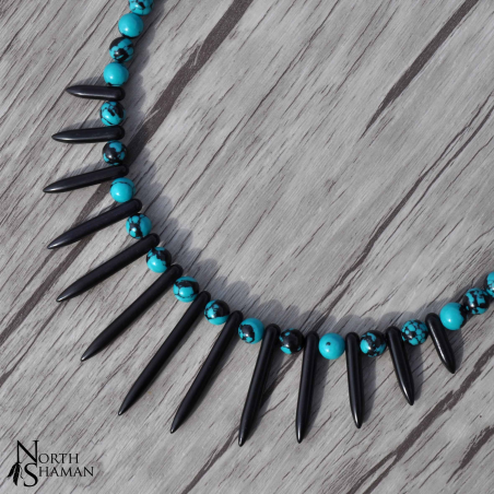 Collier "Assama" - Howlite bleue
