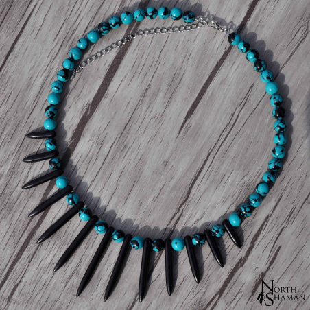 Collier "Assama" - Howlite bleue