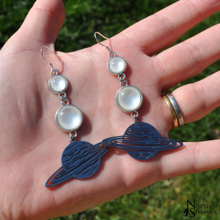 Boucles d'oreilles "Galaxy" - Blanc
