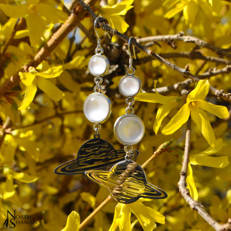 Boucles d'oreilles "Galaxy" - Blanc