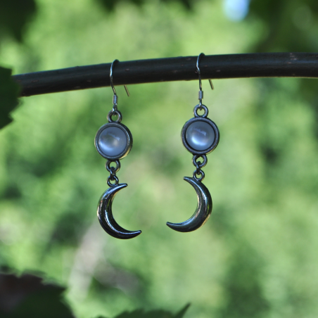 Boucles d'oreilles "Luna" - Blanc