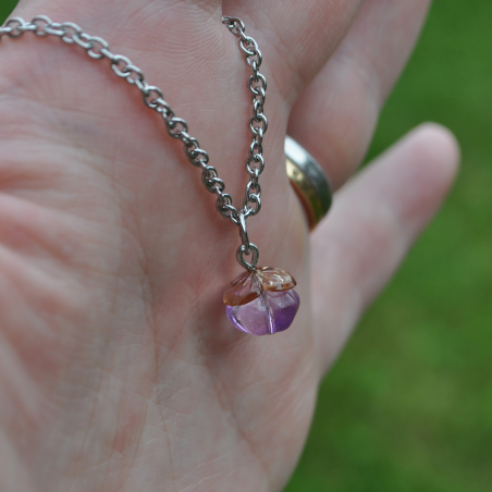 Collier "Perry" - Violet et marron clair