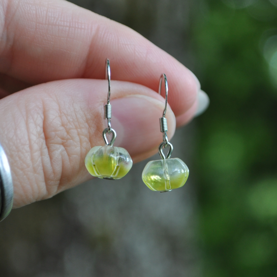 Boucles d'oreilles "Hootah" - Vert clair