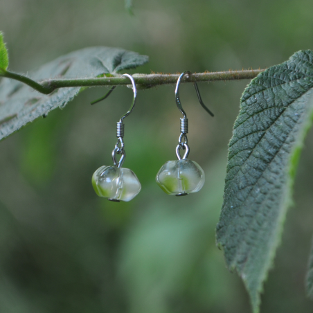 Boucles d'oreilles "Hootah" - Vert clair