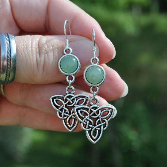 Boucles d'oreilles "Elven Fire" - Aventurine